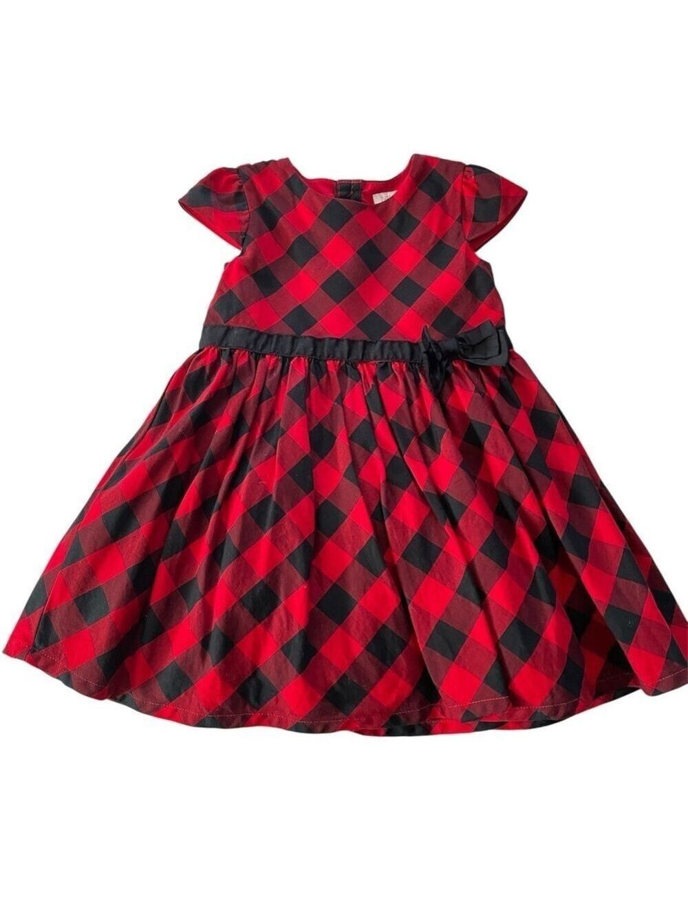 Carter's Girls Red Buffalo Check Dress Size 18M